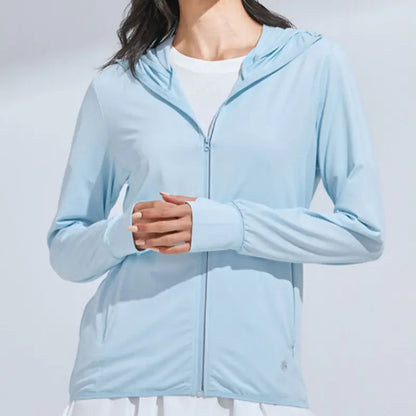 Women's Sun Protection Jackets, Ice Silk, Removable Hood, UPF50+