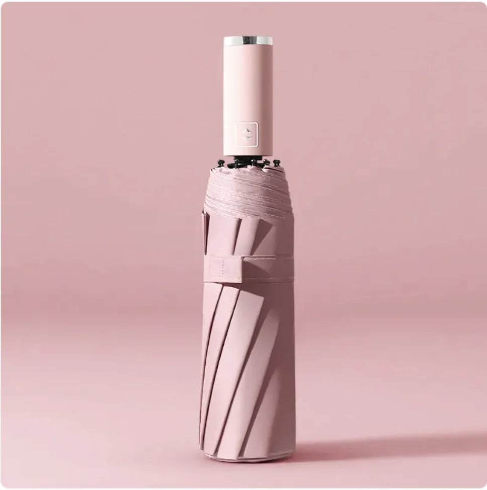 Black Folding Automatic Umbrella – UV Protection