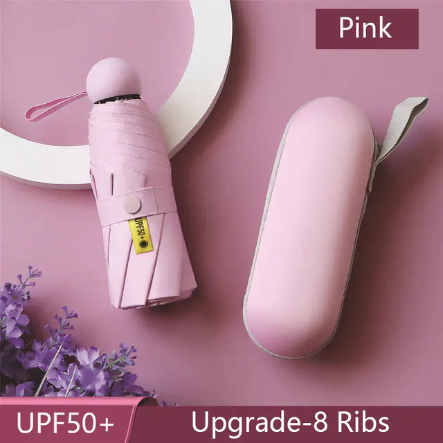 8-Ribs Mini Portable Sun Umbrella