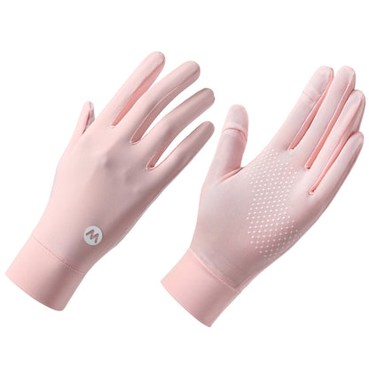 ZHUOHUA 1/3 Pairs Women UV Sun Protection Gloves Full Finger Touchscreen Non Slip Gloves Breathable Summer Outdoor Gloves