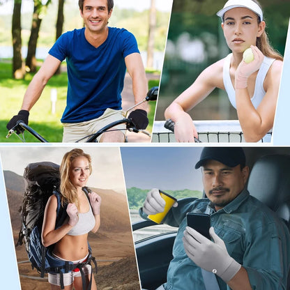 ZHUOHUA 1/3 Pairs Women UV Sun Protection Gloves Full Finger Touchscreen Non Slip Gloves Breathable Summer Outdoor Gloves