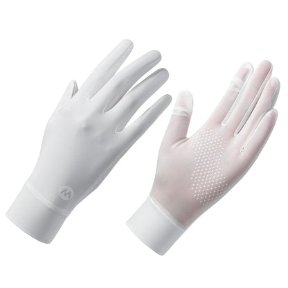 ZHUOHUA 1/3 Pairs Women UV Sun Protection Gloves Full Finger Touchscreen Non Slip Gloves Breathable Summer Outdoor Gloves