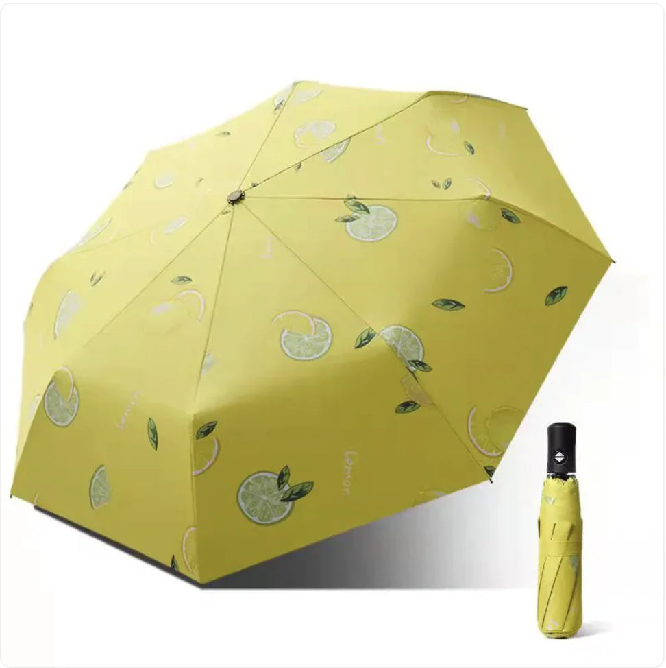 Black Folding Automatic Umbrella – UV Protection