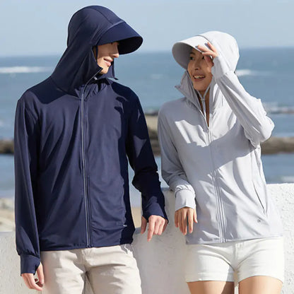 Women's Sun Protection Jackets, Ice Silk, Removable Hood, UPF50+